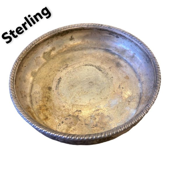 vintage sterling silver candy dish